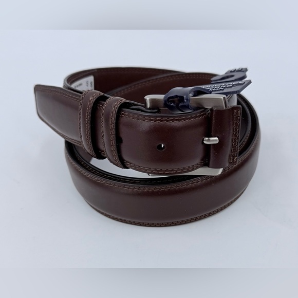 Roundtree & Yorke “LUGGAGE” Big & Tall Brown Leather  Casual Belt Men’s 48 NWT - Picture 1 of 10